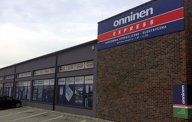 Onninen posiada rozległą sieć samoobsługowych oddziałów Onninen Express
